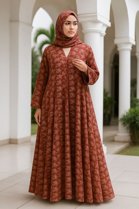 Printed Abaya