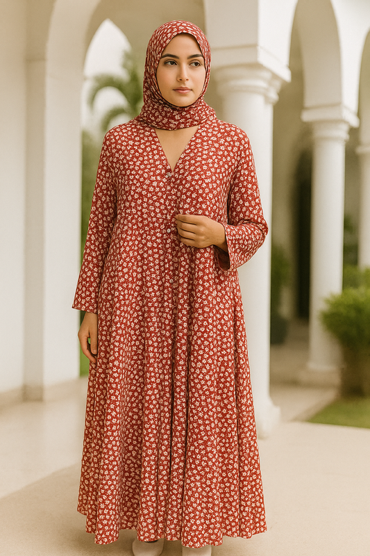 Printed Abaya