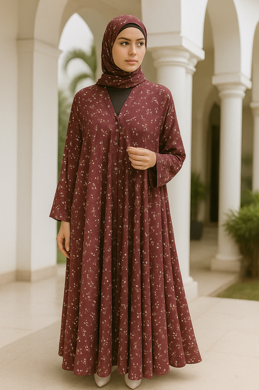 Printed Abaya