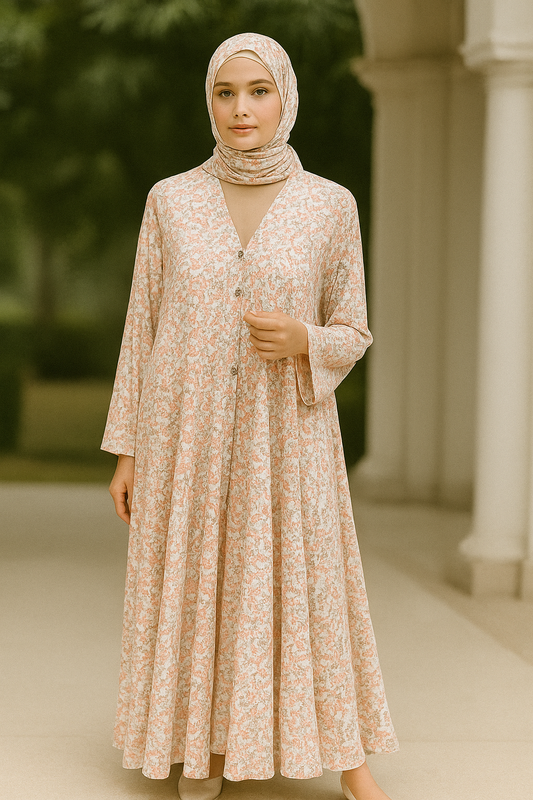 Printed Abaya