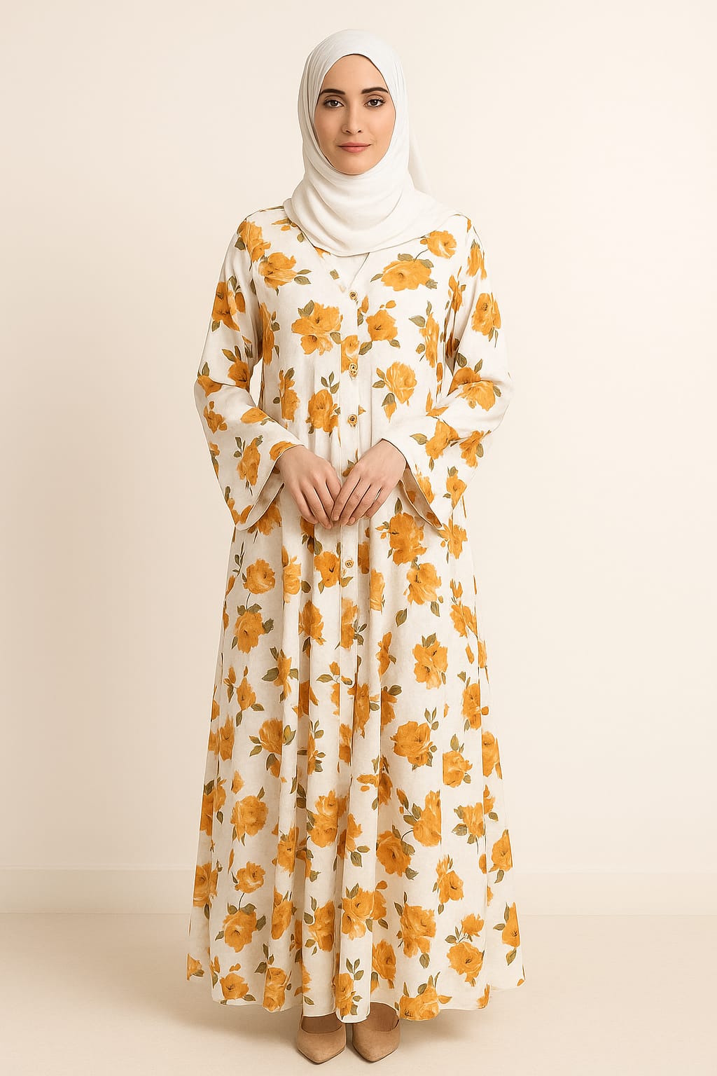 Printed Abaya